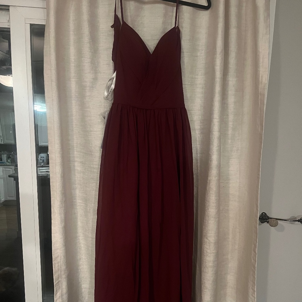 Azazie Cora Dress (Cabernet) Size A4